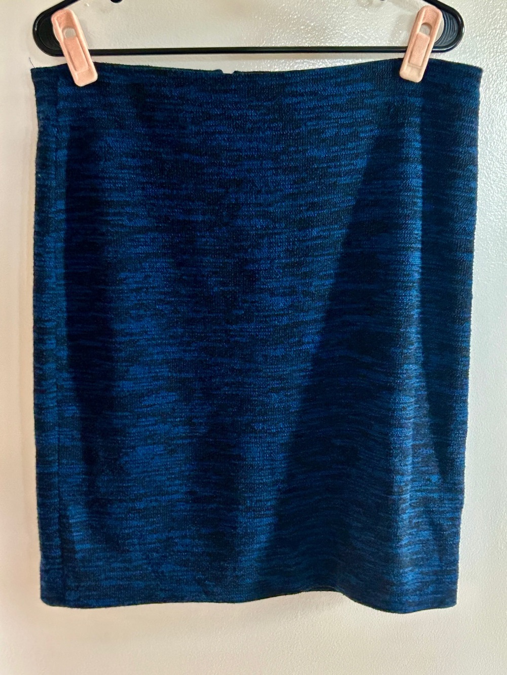 Grace Elements Navy and Black Heather Knit Pencil Skirt